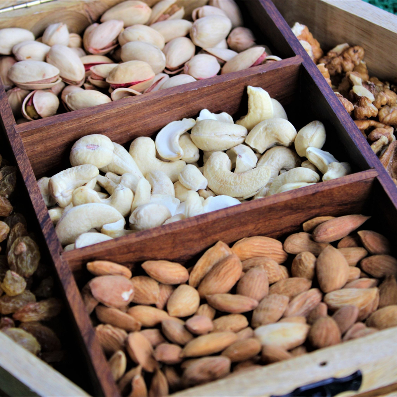Anayra's Handcrafted Wooden Dry Fruit Storage Box